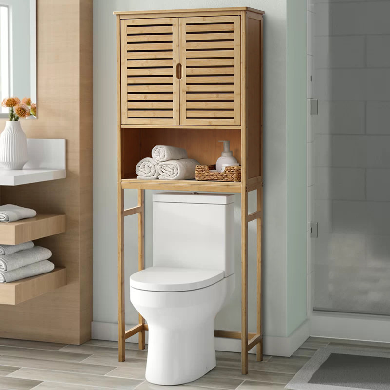 Rebrilliant 24.4'' W x 67'' H x 9.4'' D Solid Wood OvertheToilet
